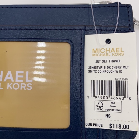 MICHAEL KORS SMALL TOP ZIP COINPOUCH DK CHAMBRAY - Picture 11 of 16